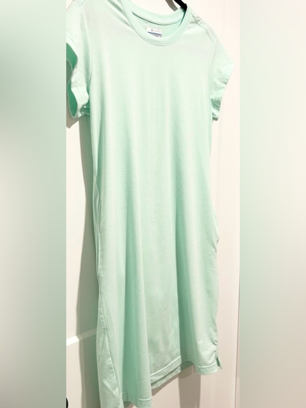 Columbia Mint Green T-Shirt Dress Athletic Casual Summer Small - Picture 4 of 9